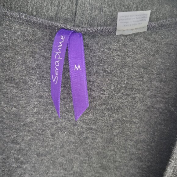 Seraphine Maternity Long Sleeve Wrap Dress in Charcoal Grey Size M - Picture 8 of 10